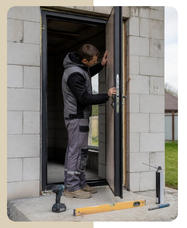 Профессиональная установка двери в дом в Россоши под ключ